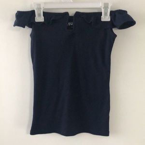Navy off the shoulder Aeropostale top